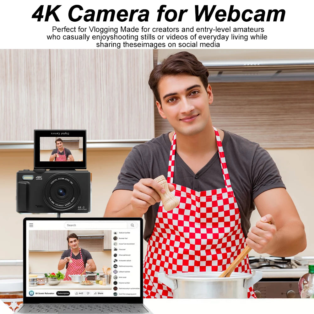 Vintage Vlog Camera with WiFi
