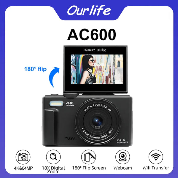 Vintage Vlog Camera with WiFi